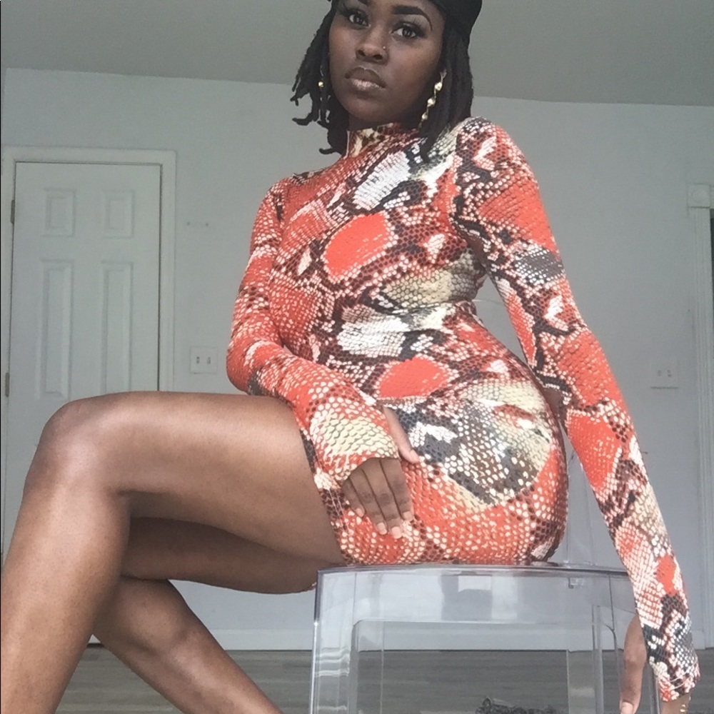 SHEIN Snake Print Dress